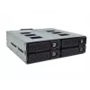Jou Jye JJ-N-49SS-T 12G Gaveta hot-swap SATA/SAS de 4 baías de 2,5 polegadas para compartimento de 5,25 polegadas - Preto