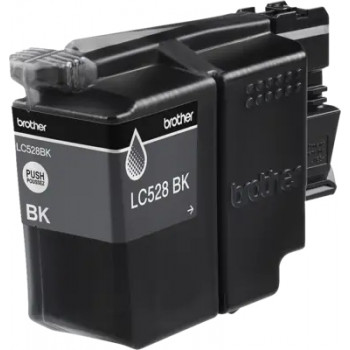 Cartucho de tinta preto de alto rendimento Brother LC528BKP (original, 2400 páginas)