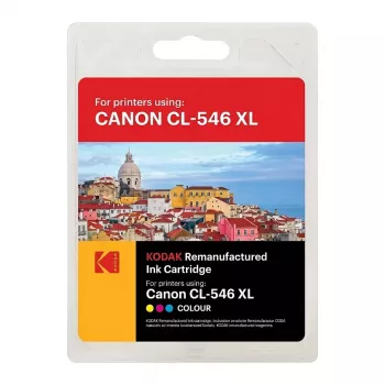 KODAK Canon CL-546XL cartucho de tinta tricolor – alto rendimento 16,5 ml, 300 páginas – compatível com Canon PIXMA MG2450, MG2550, MG2950, MG3050, MX495, iP2850, TS3150, TS3151, TR4550
