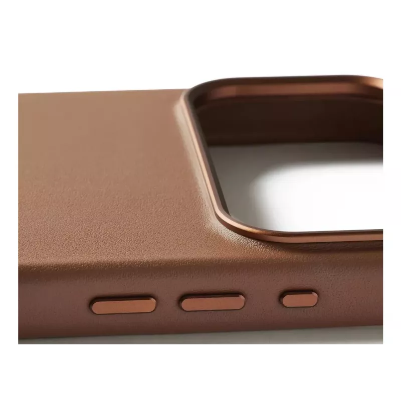 Capa de pele Mujjo para iPhone 17 Pro Max com MagSafe (Tan)