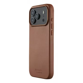 Capa de pele Mujjo para iPhone 17 Pro Max com MagSafe (Tan)