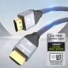 Wozinsky Cabo HDMI 2.1 8K 60Hz 48Gbps / 4K 120Hz / 2K 144Hz 2m Prateado (WHDMI-20)