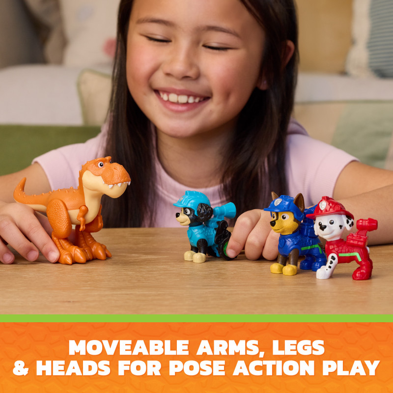 SPINMASTER Paw Patrol: The Dino Movie - conjunto de presentes de figuras Dino Adventure, pack de 6