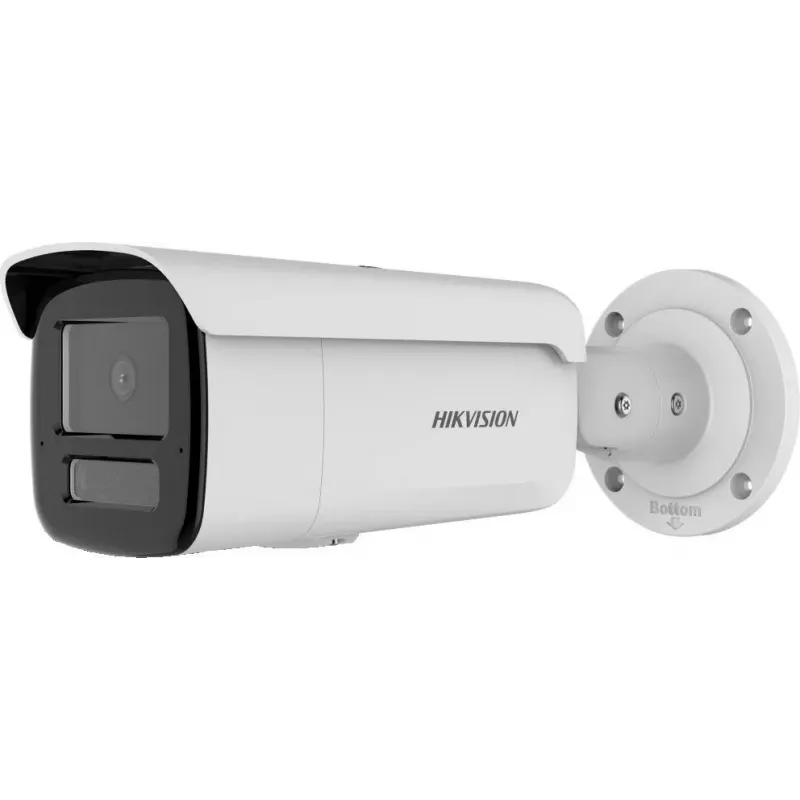 Hikvision DS-2CD2T63G2-LIS2U/S(L)(RB) Câmara de rede Bullet fixa AcuSense 6MP com objetiva de 2,8mm, EXIR 2.0, microfone integrado, IP67