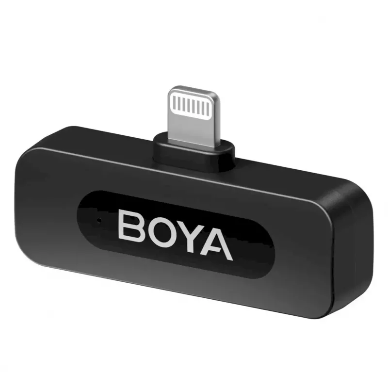 BOYA BY-V1 V2.0 Microfone Sem Fios 2,4GHz Ultra Compacto para Dispositivos Lightning - 1TX+1RX