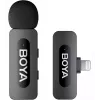 BOYA BY-V1 V2.0 Microfone Sem Fios 2,4GHz Ultra Compacto para Dispositivos Lightning - 1TX+1RX