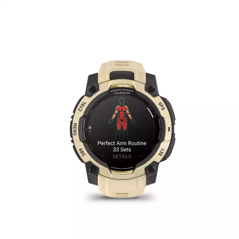Garmin Instinct 3 AMOLED Smartwatch GPS 45mm Silicone Citrine/Gray 010-02936-02