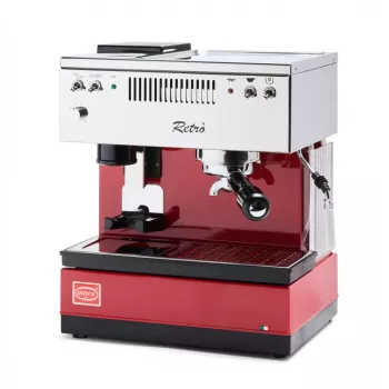 Máquina de café expresso com porta-filtro Quick Mill 0835 Retro vermelha