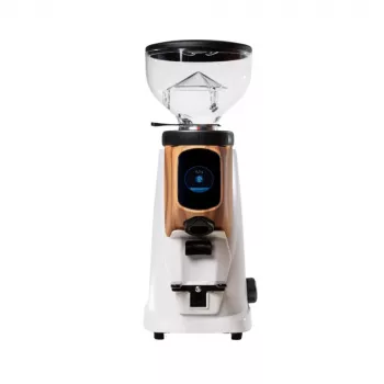 Moinho de café Fiorenzato AllGround Sense Arctic White Matt & Walnut, moinho DARK-T Titanium