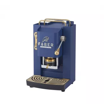 Máquina de café Faber Pro Deluxe 3.0 ESE-Pad, azul-marinho/latão