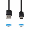 Cabo Emporia DATA-TC-GNG-B USB-A para USB-C 1 m preto