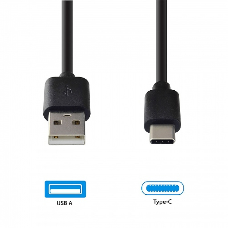 Cabo Emporia DATA-TC-GNG-B USB-A para USB-C 1 m preto