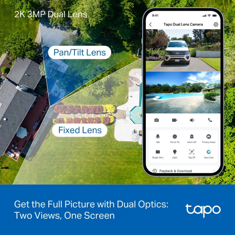 Kit de câmara de segurança solar TP-LINK Tapo TC93D KIT V1 - câmara Wi-Fi 2K QHD com rotação/inclinação e painel solar