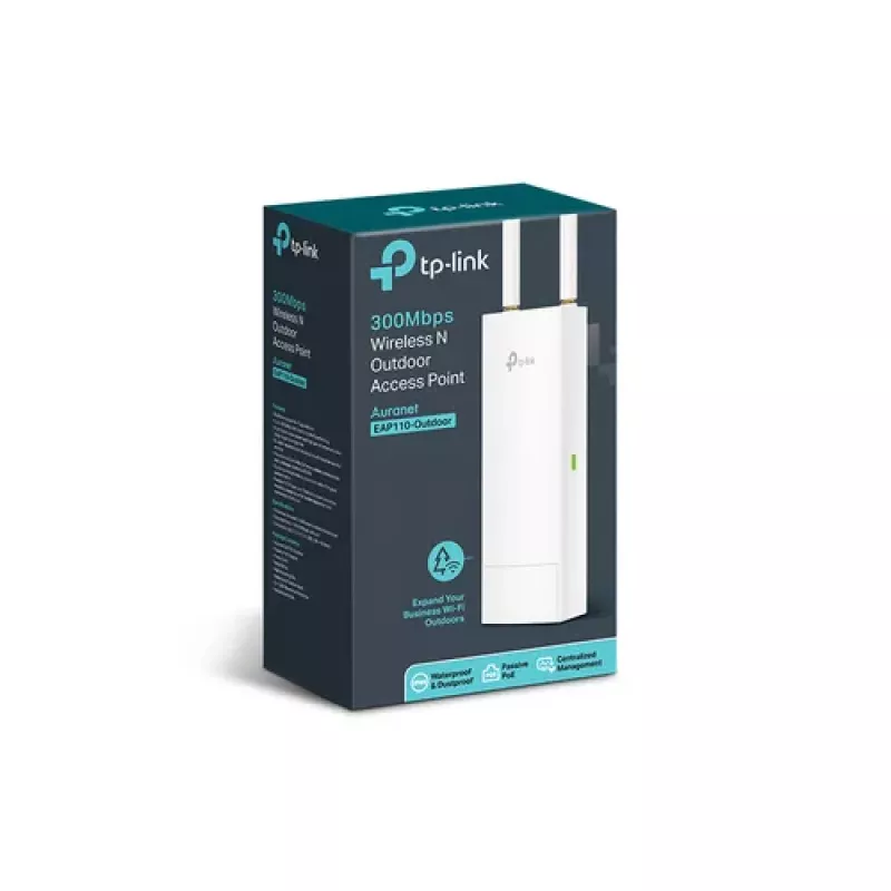 Ponto de acesso exterior TP-Link EAP110-Outdoor 300Mbps 2.4GHz Passive PoE IP65
