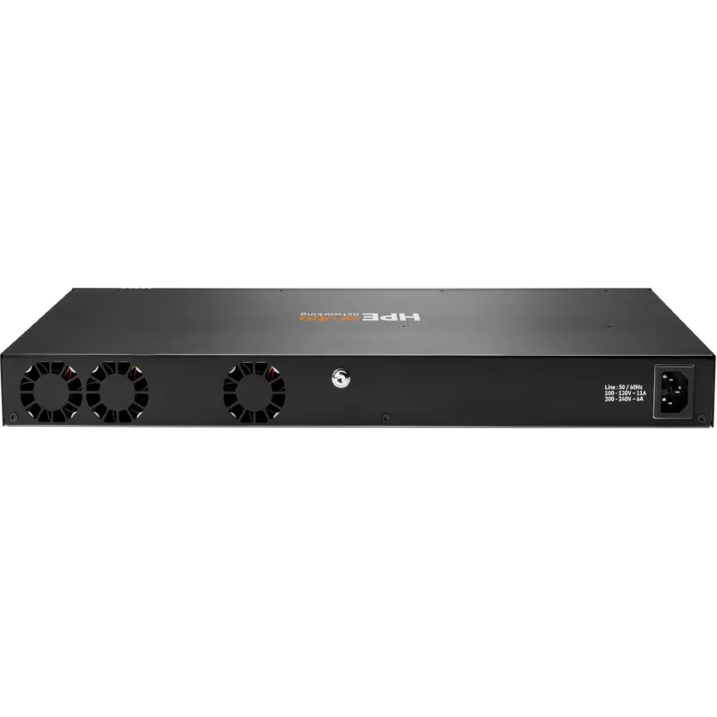 Comutador HPE Aruba 6300F L3 Gerido 24x 10/100/1000 PoE+ 4x 50GbE SFP56 Fluxo de ar frente para trás