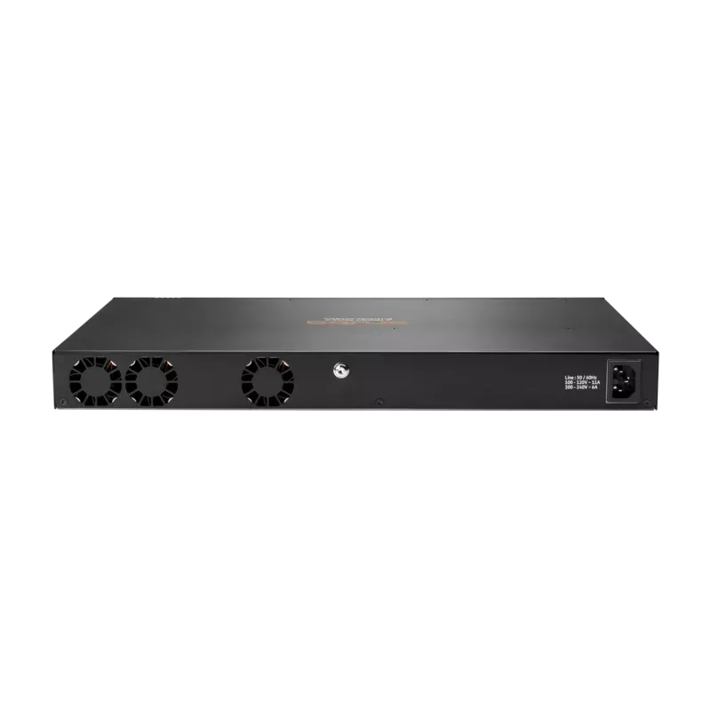 Comutador HPE Aruba 6300F L3 Gerido 24x 10/100/1000 PoE+ 4x 50GbE SFP56 Fluxo de ar frente para trás