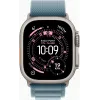 Apple Watch Ultra 3 GPS + Cellular 49mm caixa de titânio natural com Blue/Bright Blue Trail Loop - M/L