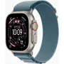 Apple Watch Ultra 3 GPS + Cellular 49mm caixa de titânio natural com Blue/Bright Blue Trail Loop - M/L