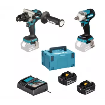 Conjunto combinado MAKITA 18V DLX2590TJ (DHP492, DTW300) 2x5.0Ah