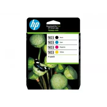 HP 903 CMYK Tinteiros originais pack de 4 (1 x 903XL preto, 1 x 903 ciano, 1 x 903 magenta, 1 x 903 amarelo)