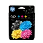 HP 912 Combo Pack, pack de 4, Preto/Ciano/Magenta/Amarelo (6ZC74AE)