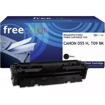 Freecolor Tinteiro recondicionado Canon 055H preto alto rendimento 7600 páginas