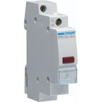 Hager SVN122 Lâmpada de sinalização LED, 230 V AC, vermelho