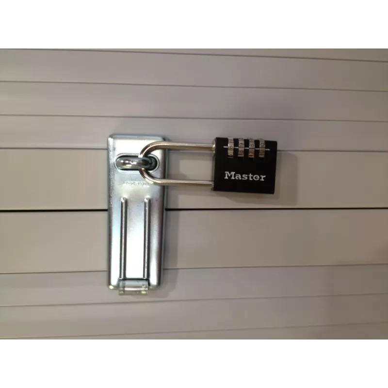 Cadeado de combinação Master Lock 7640EURDBLK 40mm de largura de arco, arco de aço temperado, 4 dígitos reprogramável, prateado/cinzento
