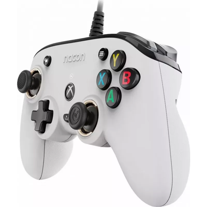 Comando com Fio Nacon Compact Pro para Xbox Series X|S, Xbox One e PC - Branco