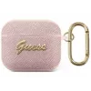 Guess GUA3SASMP Saffiano Script Metal Collection capa de proteção para Apple AirPods 3.ª geração, rosa