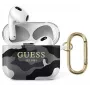 Guess GUA3UCAMG AirPods 3 capa preta Camouflage Camo Collection