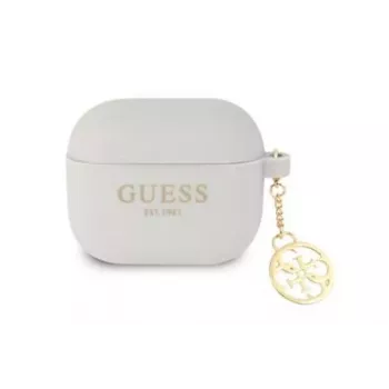 Guess GUA3LSC4EG capa de silicone Charm para AirPods 3 (cinzento) - 4G Collection