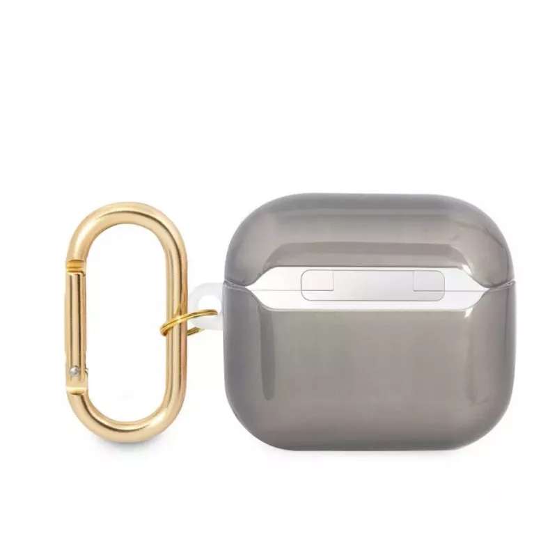 Capa Guess GUA3HHTSK para AirPods 3 preta Strap Collection