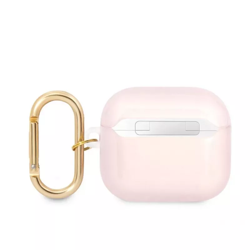 Guess GUA3HHTSP Strap Collection capa de silicone para AirPods 3 - rosa