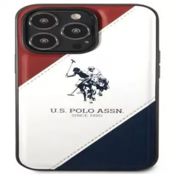 U.S. POLO ASSN. USHCP14XPSO3 Capa Tricolor Embossed para iPhone 14 Pro Max 6,7