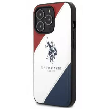 U.S. POLO ASSN. USHCP14XPSO3 Capa Tricolor Embossed para iPhone 14 Pro Max 6,7