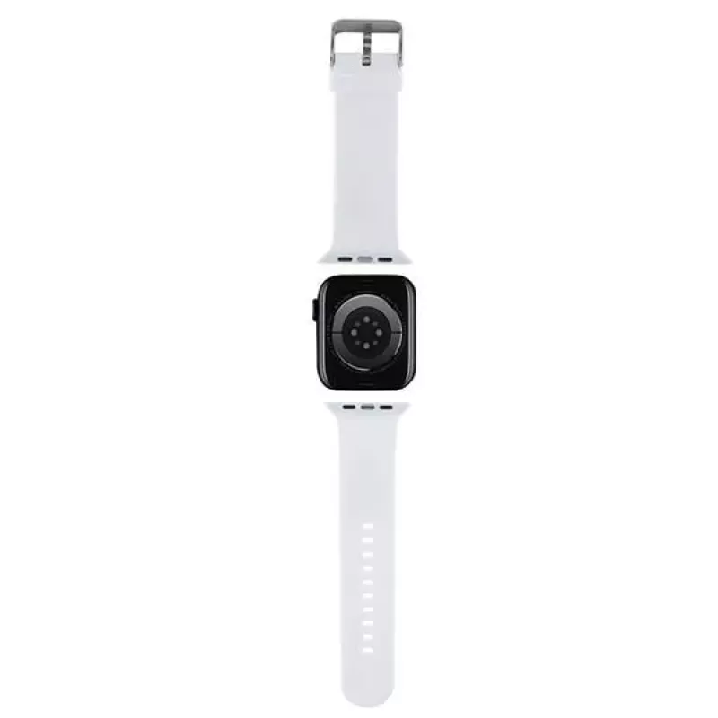 Karl Lagerfeld Bracelete de silicone 3D com cabeça Choupette para Apple Watch 38/40/41mm - branca