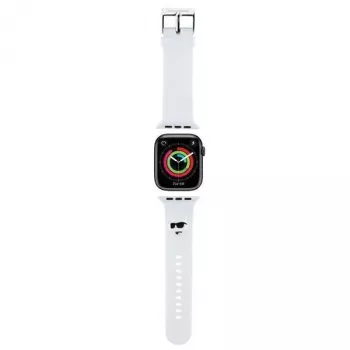 Karl Lagerfeld Bracelete de silicone 3D com cabeça Choupette para Apple Watch 38/40/41mm - branca