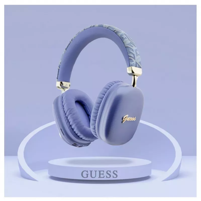 Guess Auscultadores Bluetooth on-ear Gcube Metallic Script Logo - lilás