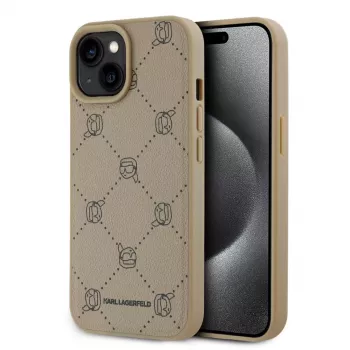 Karl Lagerfeld Karl Heads Capa MagSafe para iPhone 15 6,1 polegadas - bege
