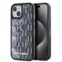 KARL LAGERFELD Capa Liquid Glitter Monogram Gradient para iPhone 15, preto