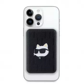 Karl Lagerfeld Power Bank Wireless 5000mAh 15W MagSafe preto Choupette Head Pin KF002167