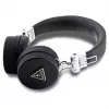 Auscultadores Guess Grained Classic Round Shape sem fios Bluetooth over-ear com ENC (pretos)