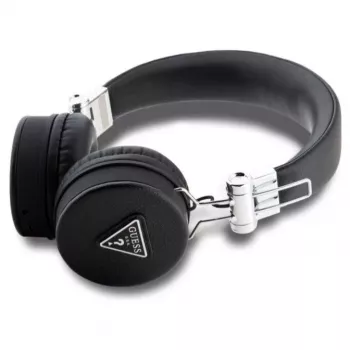 Auscultadores Guess Grained Classic Round Shape sem fios Bluetooth over-ear com ENC (pretos)