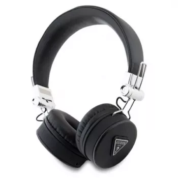 Auscultadores Guess Grained Classic Round Shape sem fios Bluetooth over-ear com ENC (pretos)