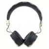 Auscultadores Guess Peony Script de forma redonda sem fios over-ear com Bluetooth 5.3 e ENC (pretos)