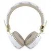 Auscultadores Guess 4G Triangle de forma redonda - sem fios on-ear Bluetooth com ENC (brancos)