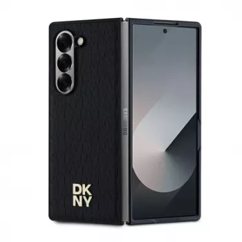 DKNY DKHMZFD6PSHRPSK Capa com padrão repetido Stack Logo para Samsung Galaxy Z Fold6 - preto