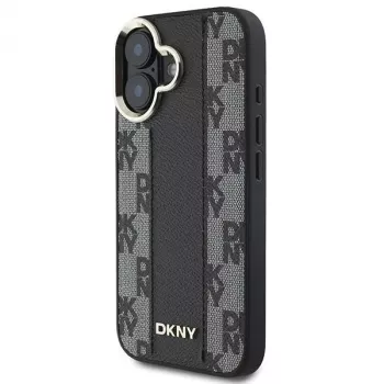 DKNY DKHMP16SPCPVSLK Capa rígida para iPhone 16/16.1 padrão xadrez MagSafe preto