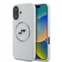 Karl Lagerfeld capa MagSafe silicone DoubleHeads And Circle para Apple iPhone 16 - bege